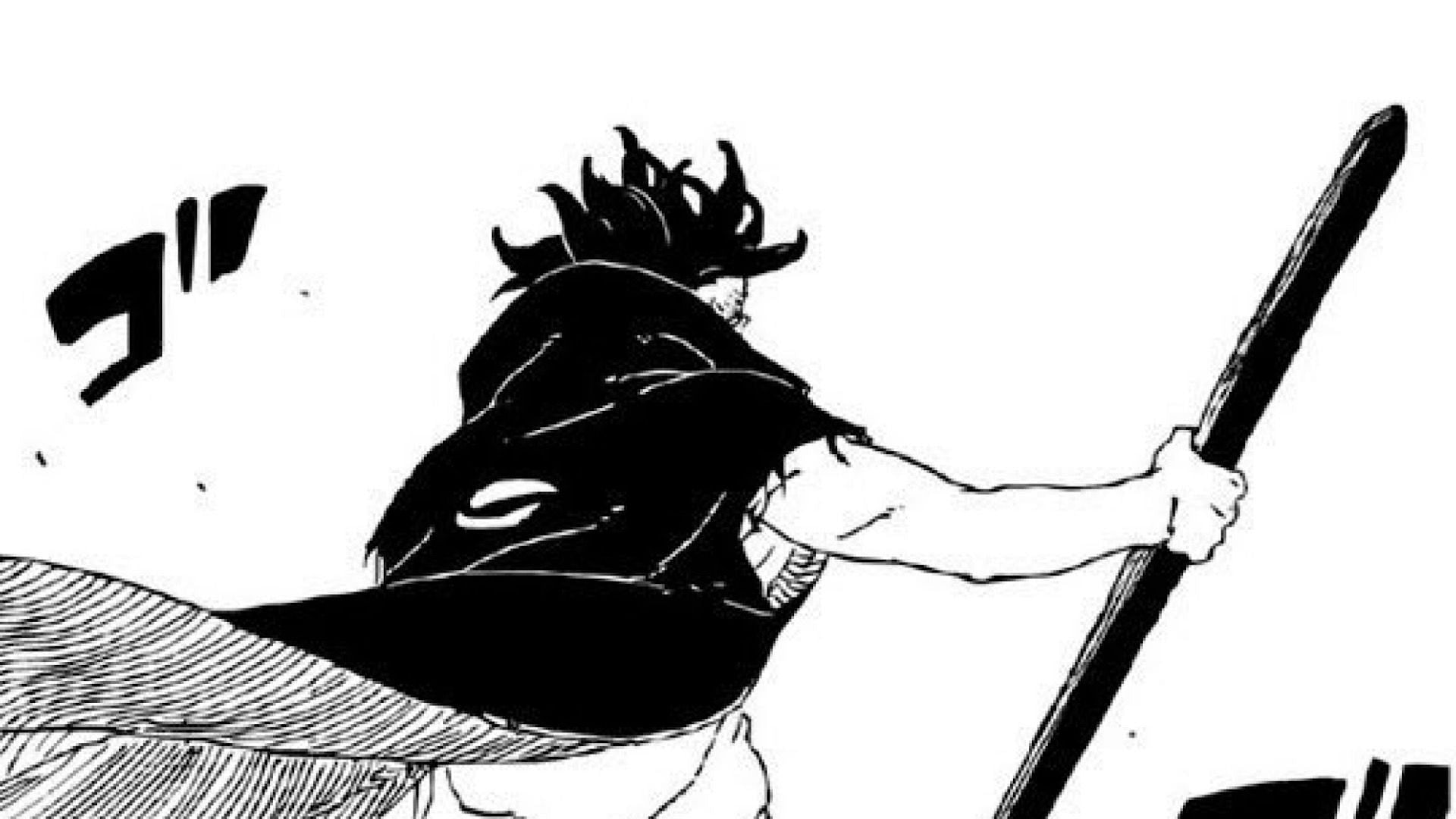 Kawaki impaling Jura in Boruto Two Blue Vortex (Image via Shueisha)